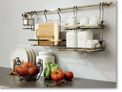 Hanging railing for the kitchen photo