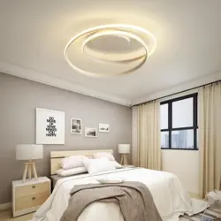 Lighting of suspended ceilings in the bedroom interior