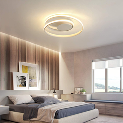 Lighting of suspended ceilings in the bedroom interior