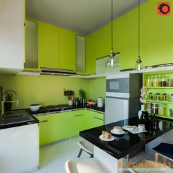 Dark green kitchen design