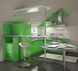 Dark green kitchen design