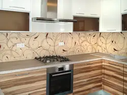 Interyerdə MDF fotoşəkildən hazırlanmış mətbəx önlük