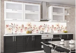Interyerdə MDF fotoşəkildən hazırlanmış mətbəx önlük