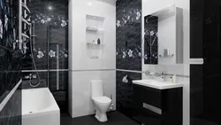 Black gray white bathroom design