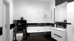 Black gray white bathroom design