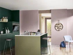 Пафарбаваць кухню ў два колеры фота