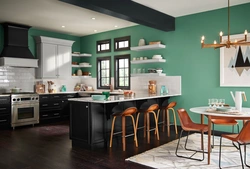 Paint the kitchen in two colors photo