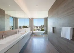 Bathroom design with panoramic window