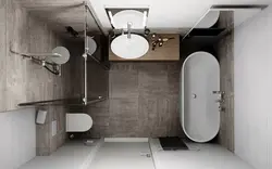 Kiçik vanna otağı və tualetin ayrıca dizaynı
