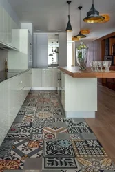 How to choose tiles for the kitchen floor photo