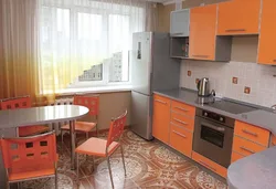 Orange kitchen curtains photo