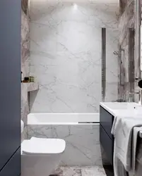 Bath design white marble with gray