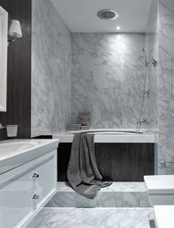 Hamam dizaynı boz ilə ağ mərmər