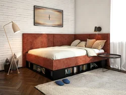 Bedroom Design Bed In The Corner Photo