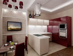 Kitchen interior 20 m2 photo