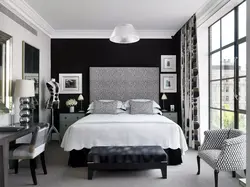 Bedroom photo black walls