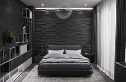 Bedroom photo black walls
