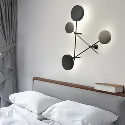 Sconce Lamp On The Wall In The Bedroom Photo