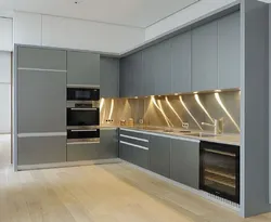 Three-Level Kitchens Under The Ceiling Corner Photo Design