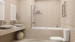 Photo of a bathtub made of cerama marazzi tiles