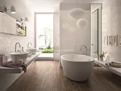 Photo of a bathtub made of cerama marazzi tiles