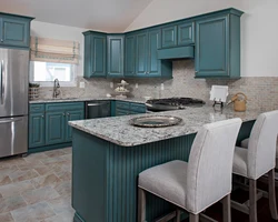 Malachite in the kitchen interior