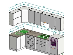 Kitchen design 3 by 5 m