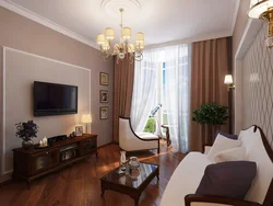 Living room interior in a simple apartment photo