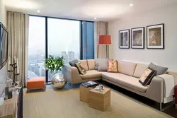 Corner living room design