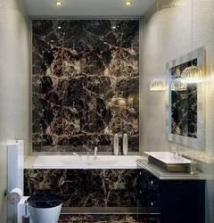 Bathroom black marble photo