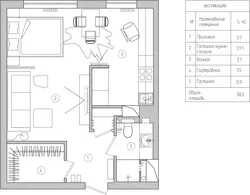 Living room interior design project
