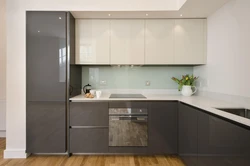 Kitchen design gloss with matte