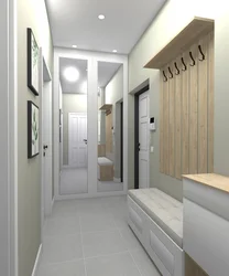 Design of a long hallway in a modern style