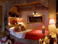 Warm cozy bedroom photo
