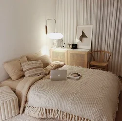 Warm cozy bedroom photo