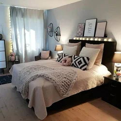 Warm cozy bedroom photo