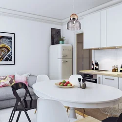 Kitchens in a studio 24 sq m design photo