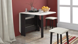 Folding kitchen table for a small kitchen photo