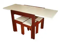 Kiçik mətbəx fotoşəkili üçün qatlanan mətbəx masası
