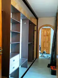 Wardrobe in a long narrow hallway photo design