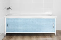 Sliding screen for bathtub photo