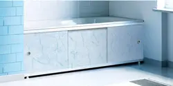 Sliding screen for bathtub photo