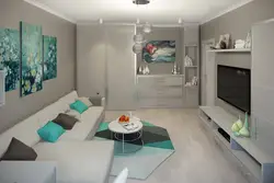 Yashash xonasida burchakli divan 15 kvadrat metr fotosurat
