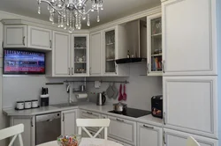 TV Above The Refrigerator In The Kitchen Photo