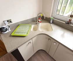 Kitchen Design With A Corner Sink In A Modern Style