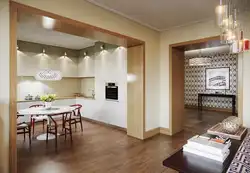 Doorway in the kitchen interior
