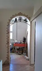 Doorway in the kitchen interior