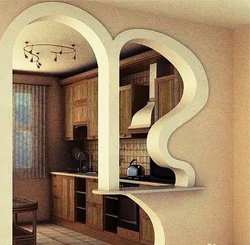 Doorway in the kitchen interior