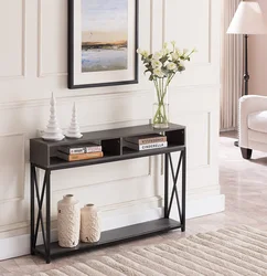 Photo Console Table In The Hallway
