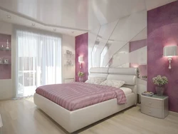 Bedroom design with pink bed